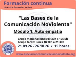 Las Bases de la Comunicación NoViolenta. Módulo 1 Online