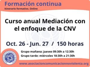 Mediación con enfoque de Comunicación NoViolenta